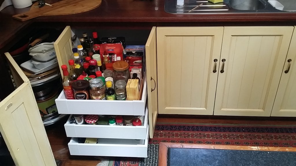 Image of Underbench Inner Drawers used as a Pantry supplied and installed by Easy Access Kitchen Perth